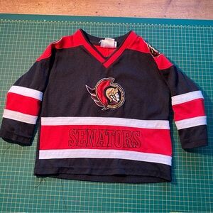 Youth Senators Black and Red Hockey Jersey